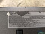 a close up of the back of a laptop computer