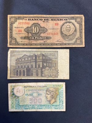 3 billets de banques en l’état dont Mexique et Italie