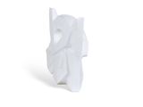 a white sculpture of an elephant on a white surface