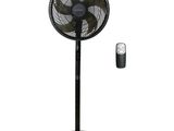 an image of a black fan sitting on top of a metal stand