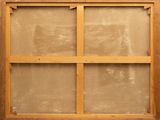 a picture of a window with a wooden frame on it