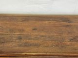 an old wooden table with a drawer underneath it on a white background