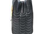 chanel black quilted leather bucket bag with gold hardware