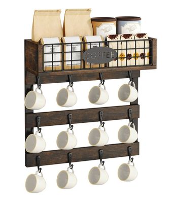 an image of a coffee rack with cups and mugs