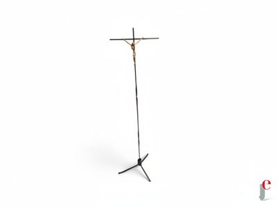 an image of a cross on a stand on a white background