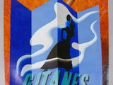 un tableau représentant une femme tenant une cigarette devant un fond bleu et orange