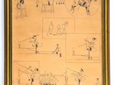 une image d'un dessin représentant un homme à cheval
