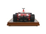 a model of a racing car on display on a table