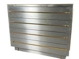 an image of a metal chest of drawers on a white background