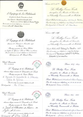 [VÈNERIE] Ensemble de cartons d'invitation à la Saint-Hubert…