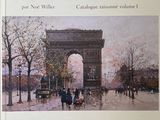 the cover of a book with a painting of a street and a building in the background
