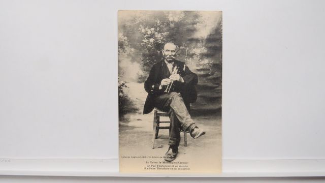 St-Yrieix-la-Montagne Le père Théodore et sa Musette. Carte rare ...