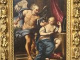 painting of a painting of a man and a woman in a room
