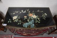 buffet en laque de Chine - décor de fleurs et d'oiseaux - av… (photo 2)