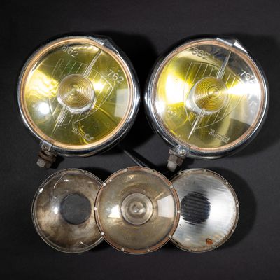 three different types of lights are shown on a black surface