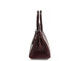 a brown handbag on a white background with a white background