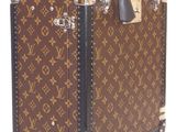 louis vuitton monograme trunk with leather trims