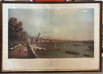 CANALETTO (d'après) - "City of London from Sommerset House",…