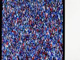 a picture of a television screen with a lot of people on it