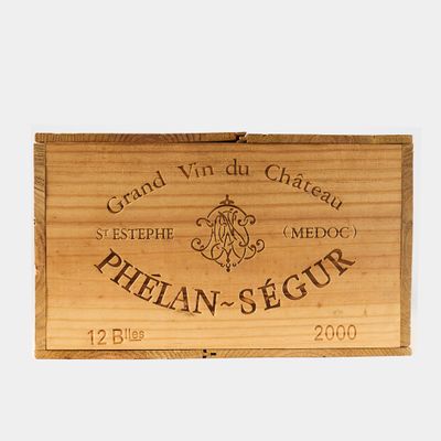 a wooden box that has a label on it
