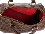 louis vuitton damier speedy bag in brown and black