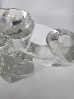 DAUM France : Bougeoir en cristal moulé et pressé à deux bra… (photo 6)