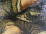 un tableau représentant un homme tenant un couteau à la main