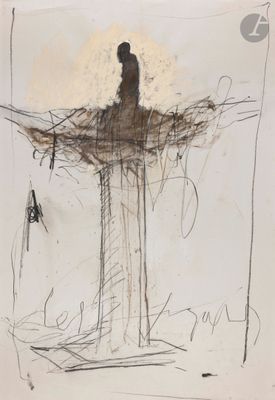 une image représentant le dessin d'une personne assise sur une table