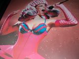 a picture of a woman in a pink corset dress on the floor