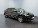 a black audi qx suv parked in a showroom