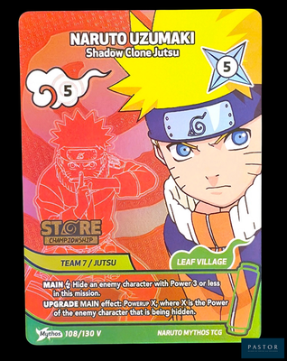 Carte Naruto Uzumaki issue du jeu de cartes Naruto Uzumaki
