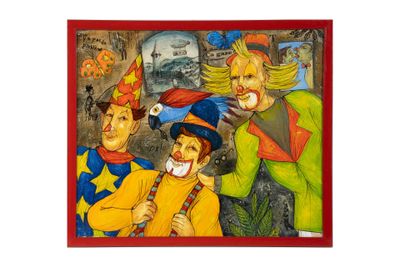 Gérard GOUVRANT (né en 1946) "Les clowns"