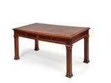 an image of a wooden table with a drawer underneath it