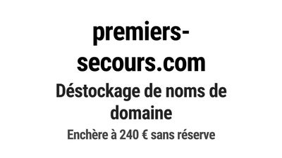Nom de domaine premiers-secours.