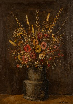 A. RENOUX Nature morte au bouquet de fleurs - Photo 1