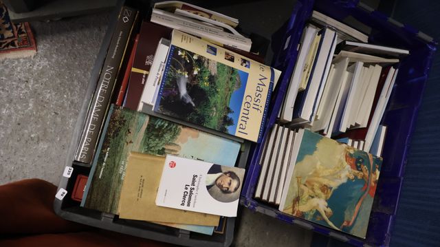 Deux caisses de livres modernes