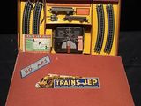 a box with a train set inside of it