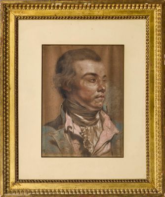 portrait d'un homme en costume-cravate dans un cadre doré
