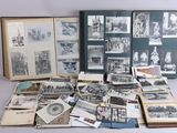 beaucoup de vieilles photos et de livres sur la table