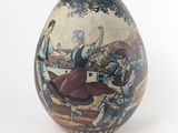 un vase orné d'une peinture