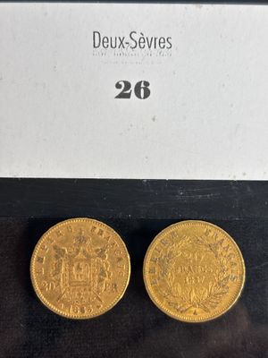 two gold coins, one of which is a sovereign and the other of which is a sovereign
