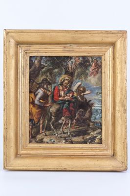 une image représentant un tableau où l'on voit un homme à cheval aux côtés d'une femme à cheval