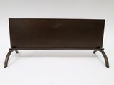 an image of a metal bench on a white background