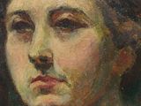 an image of a painting of a woman with a flower in her hair