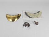 a banana and other items that are on a table