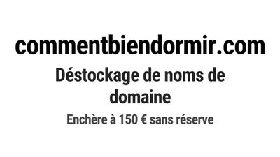 Nom de domaine commentbiendormir.
