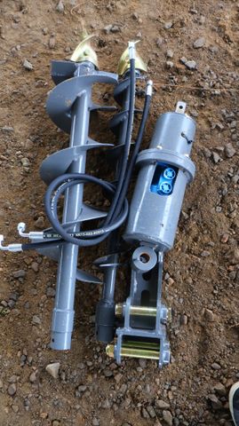 Tarière hydraulique pour mini-pelle 1t avec attelage, flexibles 8...