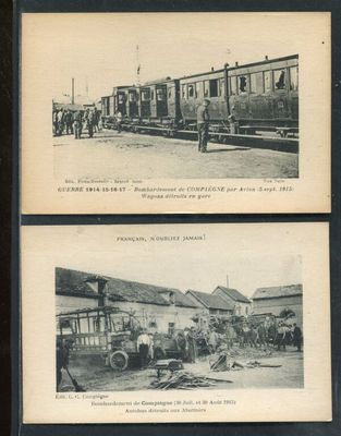 deux vieilles photos en noir et blanc représentant un train et des personnes sur les voies