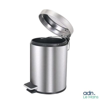 a trash can with a lid open on a white background