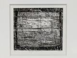 a black and white drawing of a piece of paper with writing on it